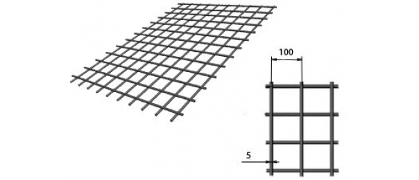 Сетка сварная (дорожная) 100х100х5мм 1,5х2м купить с доставкой в Долгопрудном